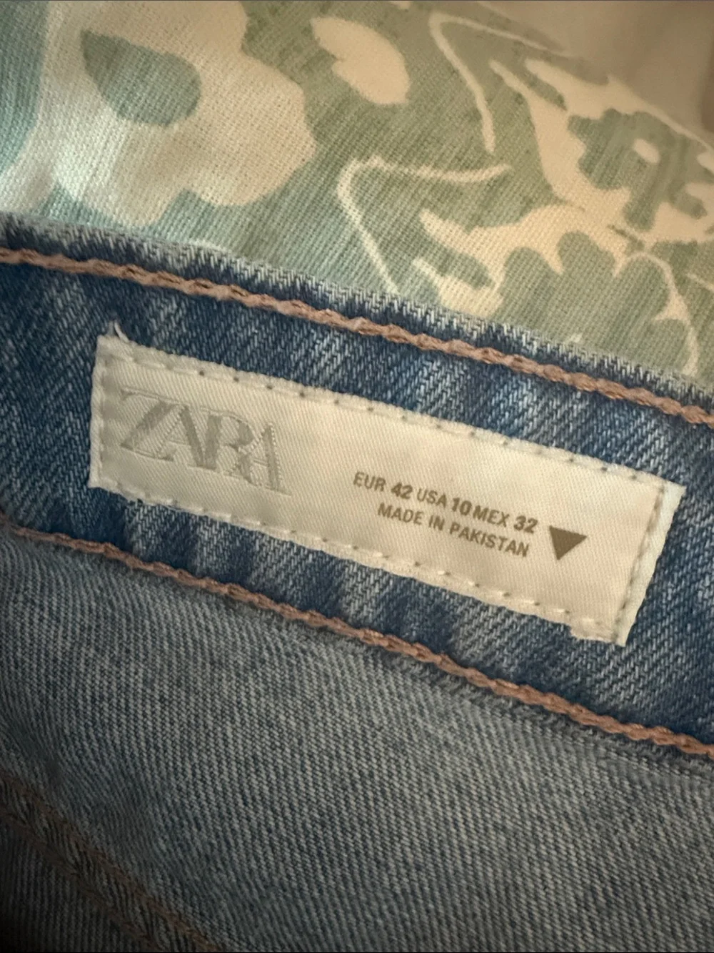 Zara Light Blue Distressed Denim Cutoff Shorts